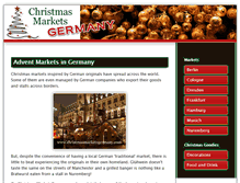Tablet Screenshot of christmasmarketsgermany.com